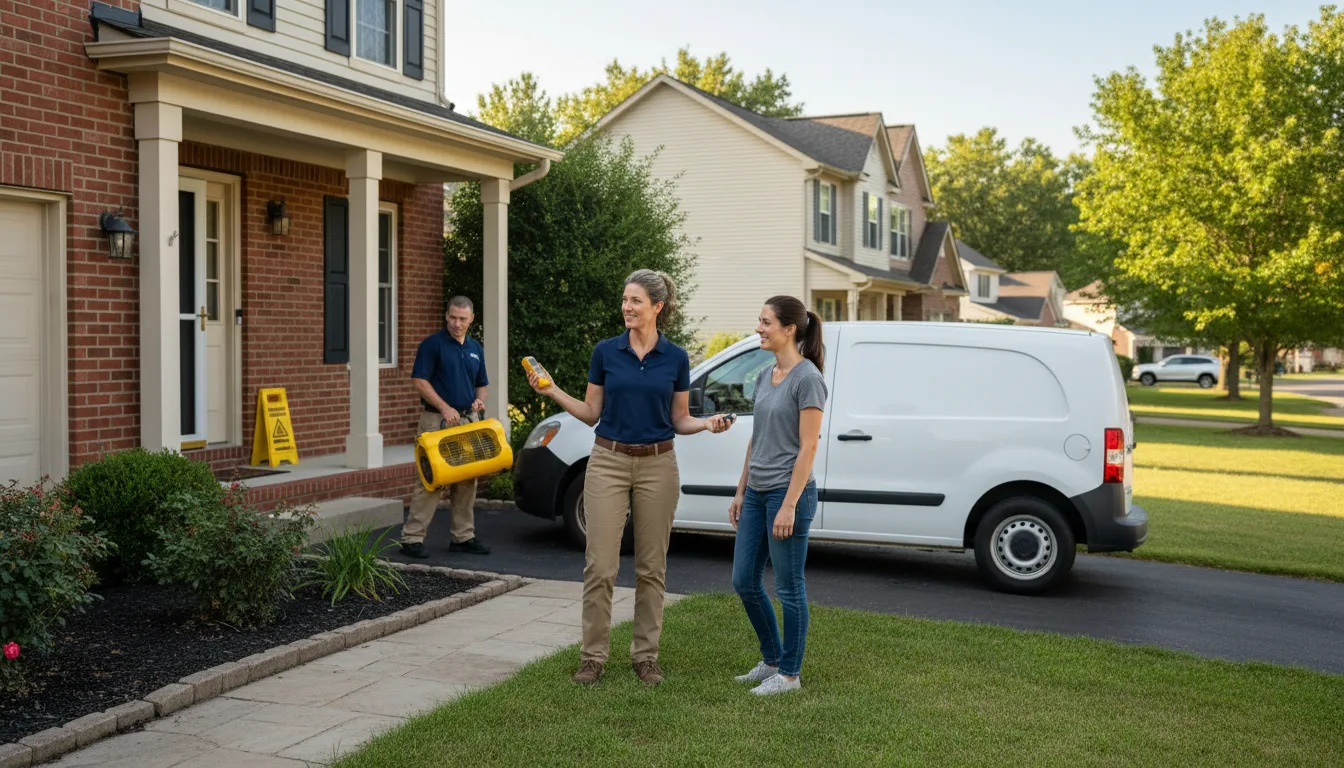 Residential water damage restoration in Manor, PA